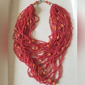 VINTAGE | Necklace | Multi-Strand Bead and Silver